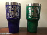 King Cake Calories Don't Count! - Laser Engraved 30 oz. Mardi Gras Tumbler