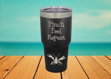 Pinch, Peel, Repeat Crawfish  30 oz. Laser Engraved Tumbler lid - Powder Coated Laser Engraved