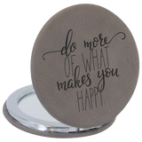 Laser Engraved Compact Mirror - Perfect Gift