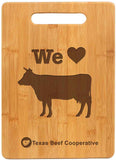 Personalized Bamboo Cutting Board with Handle - 13.75" x 9.75" Laser Engraved