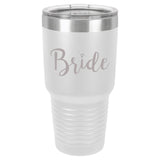 Wedding Party Personalized 30 oz. tumbler - Bride, Maid of honor, Bridesmaid Laser Engraved